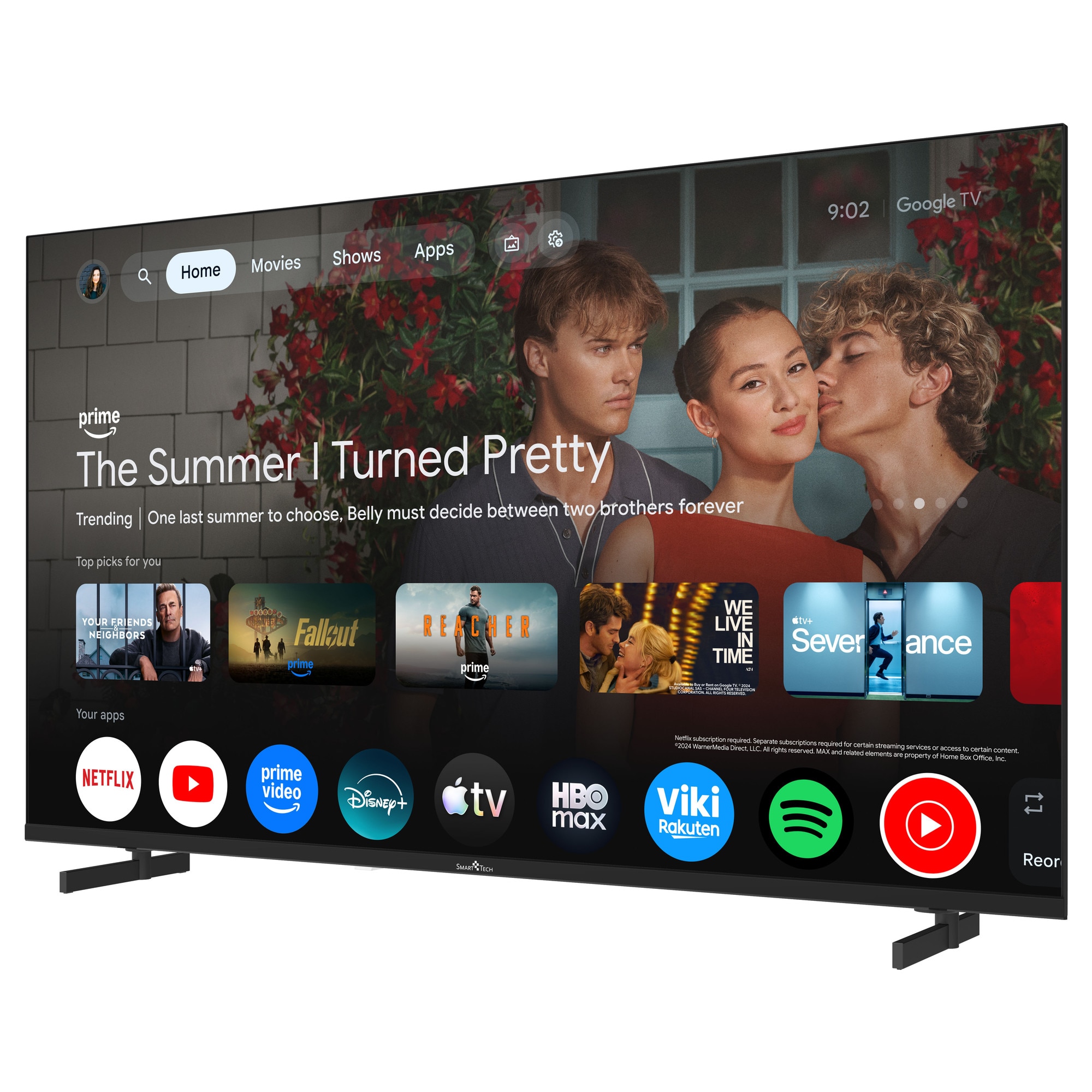 Televizor Smart Tech LED 43UG16V, 109 cm, 4K Ultra HD, Smart Google TV, Clasa F, Negru
