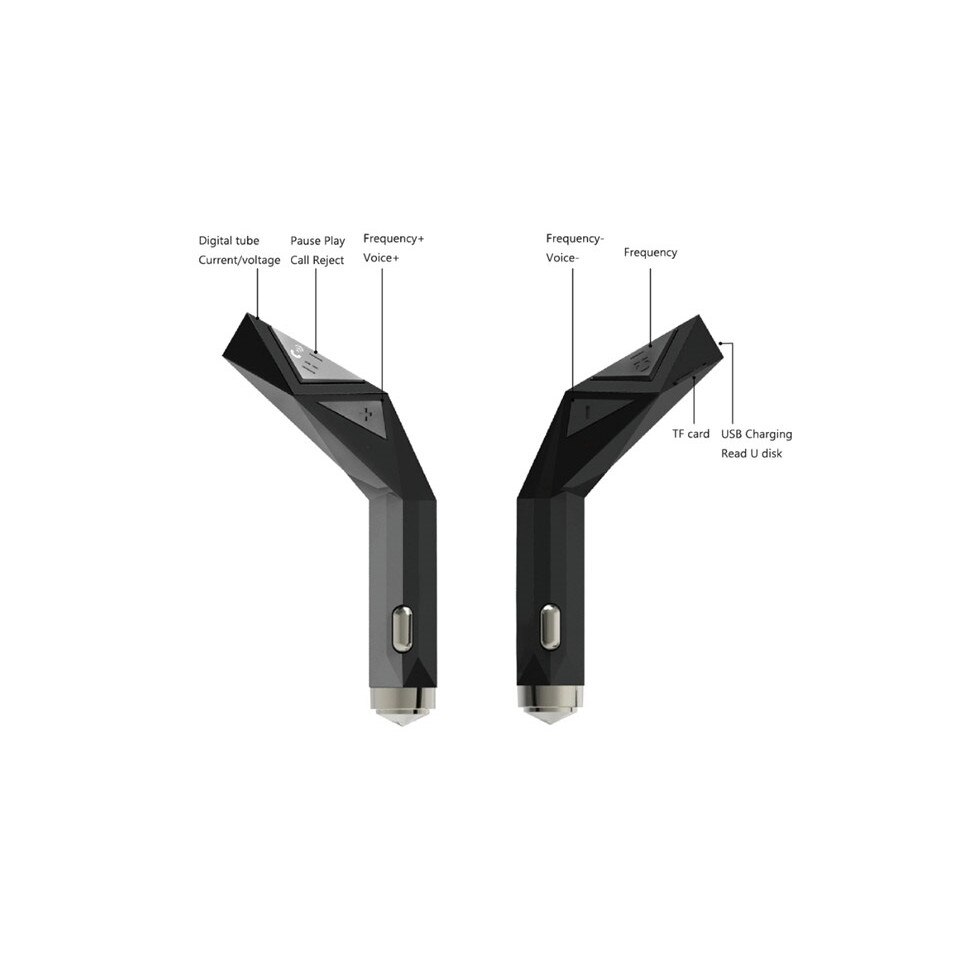 Трансмитер Soundvox™ N8, FM, Bluetooth, Hammer, LED дисплей, TF Card