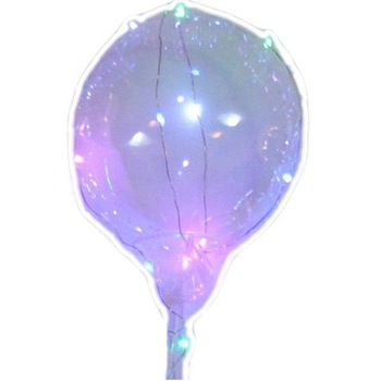 Balon party LED multicolor, ProCart®, forma rotunda, diametru 45 cm, suport verde Balon party LED multicolor, ProCart®, forma rotunda, diametru 45 cm, suport verde