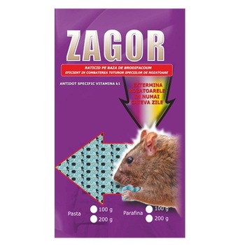 Zagor momeala raticida 100 grame Zagor momeala raticida 100 grame