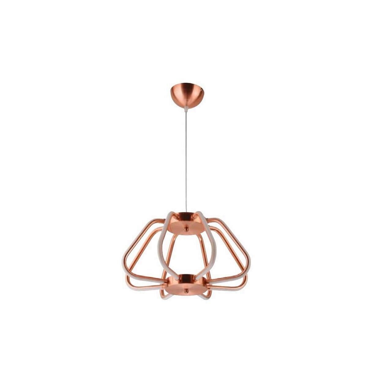 Pendul cu Led, Electra Red Copper, putere 38 W, Aluminiu, 1200 x 400 mm, 4000 k, 2548 lm