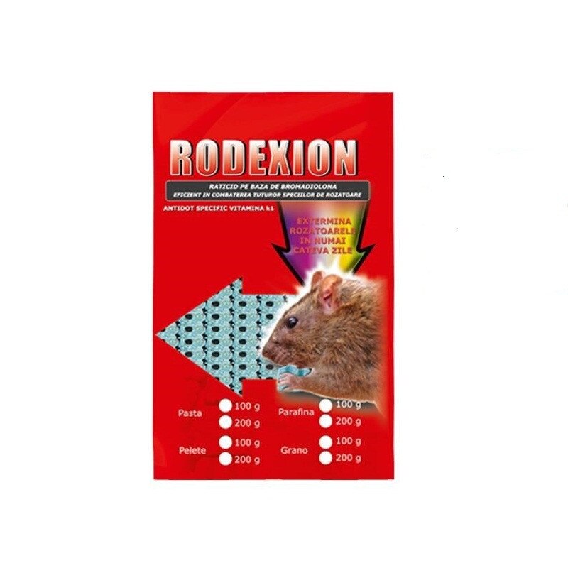 Momeala raticida micropelete Rodexion pentru rozatoare Rodexion 200 g