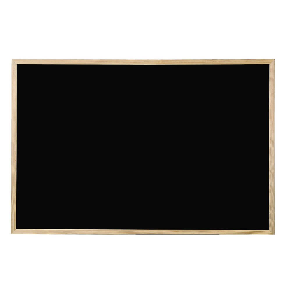 Tabla meniu neagra, BI-OFFICE, 60x90 cm, rama lemn maro