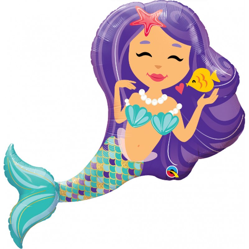 Balon Folie Figurina Sirena - 38''/ 96 cm, Qualatex 57815