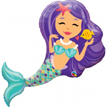 Balon Folie Figurina Sirena - 38''/ 96 cm, Qualatex 57815 Balon Folie Figurina Sirena - 38''/ 96 cm, Qualatex 57815