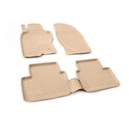 Set covoare cauciuc MAGSTAR stil tavita BEJ SKODA OCTAVIA I 1996-2010, fara miros calitate premium, suprafata anti-derapanta