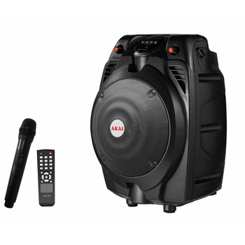 Boxa audio AKAI dinamic , Conectare prin USB , Conexiune bluetooth , SD card MMC , telecomanda , microfon , neagra Boxa audio AKAI dinamic , Conectare prin USB , Conexiune bluetooth , SD card MMC , telecomanda , microfon , neagra