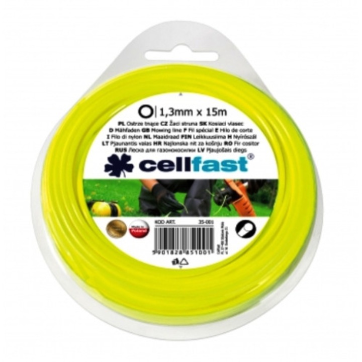 Cellfast STANDARD kör profilú vágószál, 1,3 mm átmérő, 15 m hossz, bliszteres kiszerelés