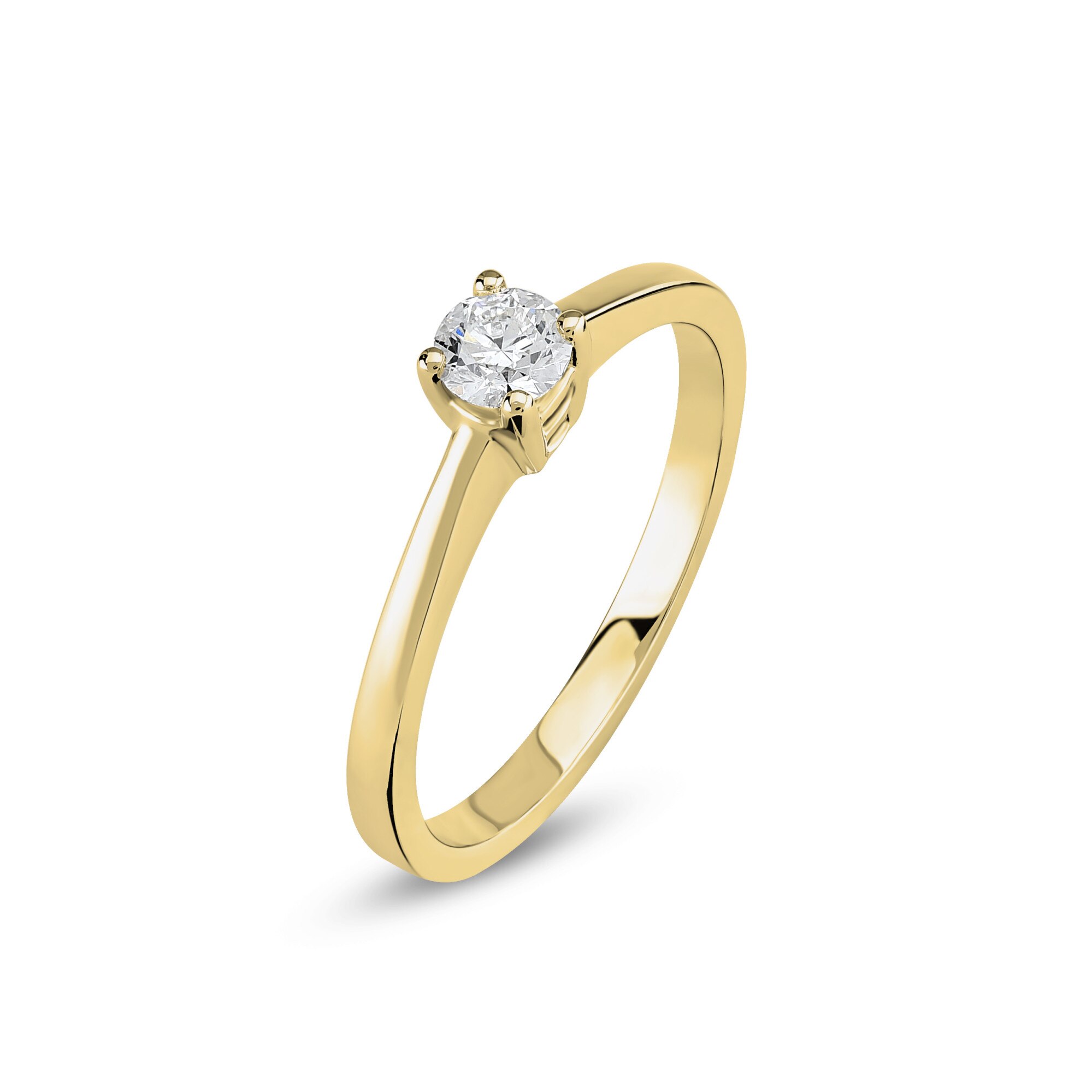 Inel din aur, Blue Diamond, diamant 0.17, H, SI1