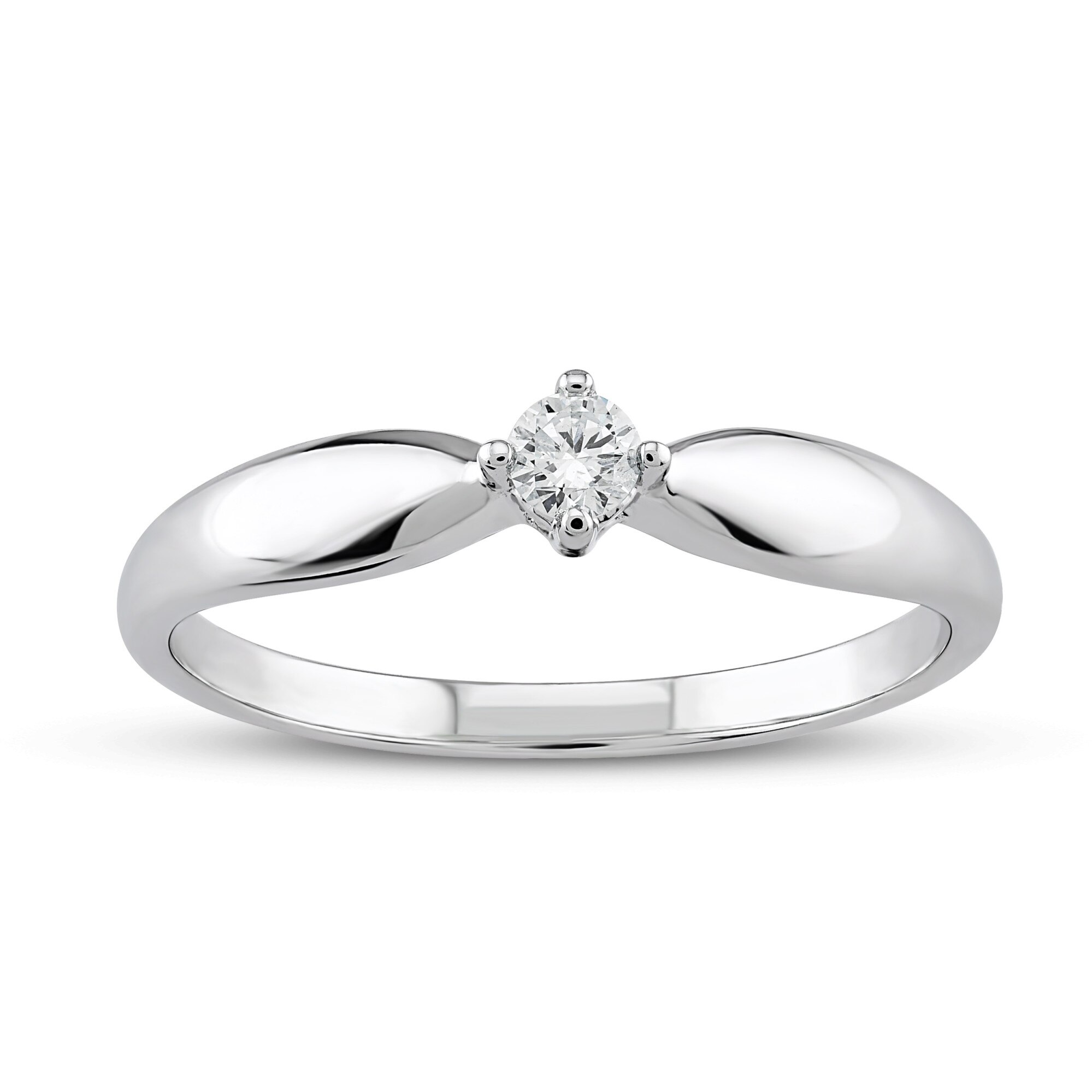 Inel din aur, Blue Diamond, diamant 0.08, H, SI1