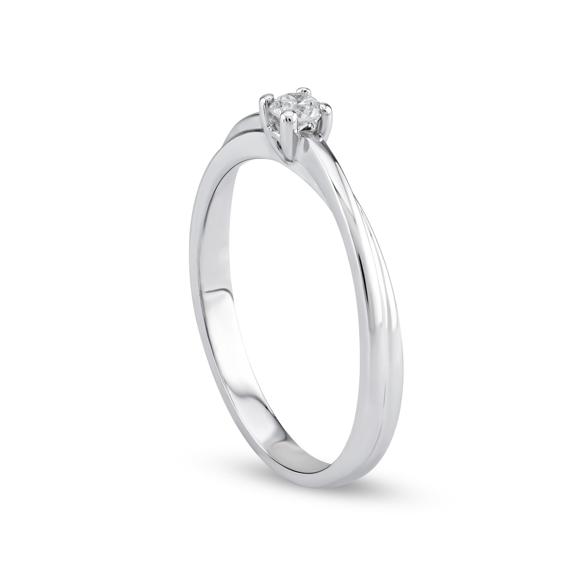 Inel din aur, Blue Diamond, diamant 0.10, H, SI1