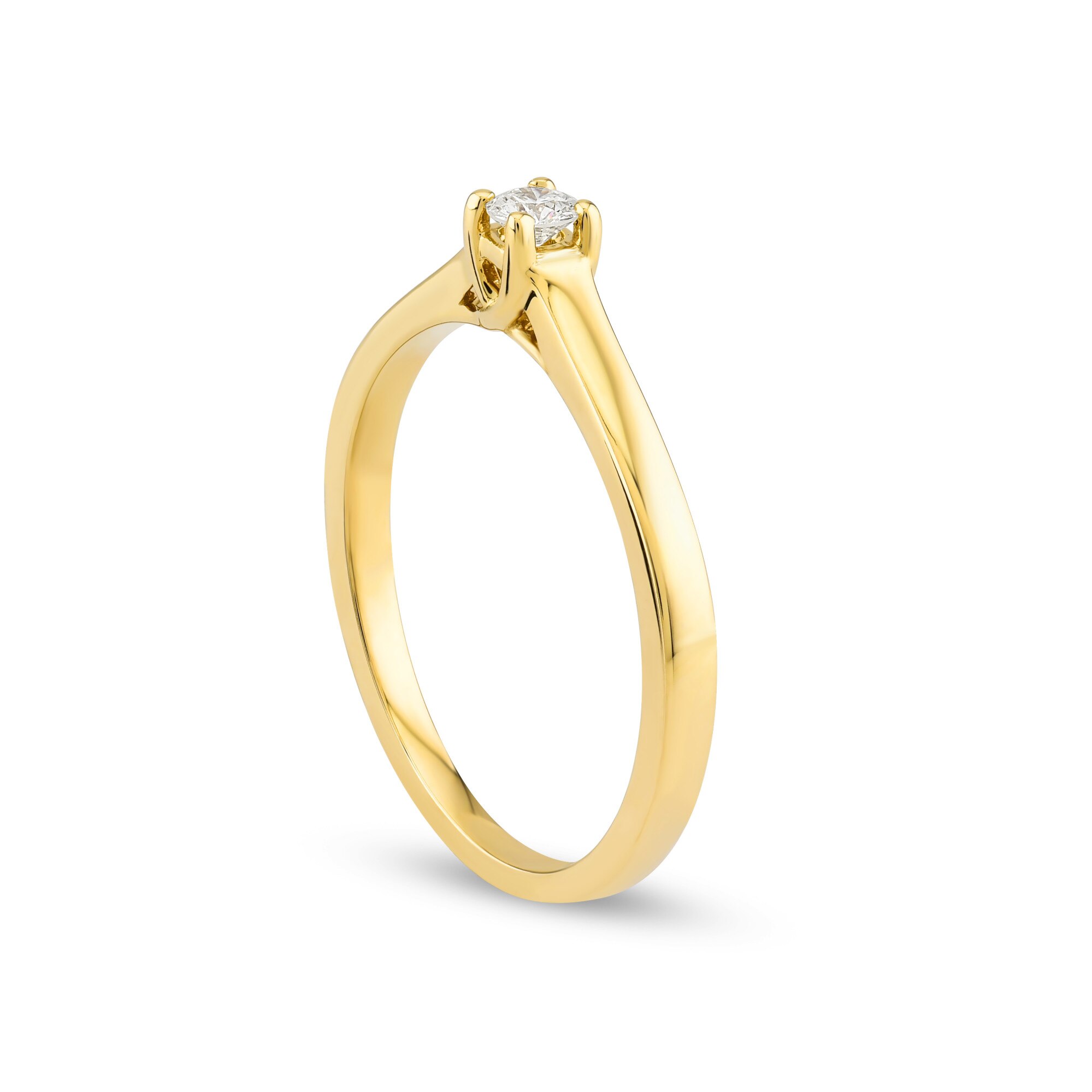 Inel din aur, Blue Diamond, diamant 0.10, H, SI1