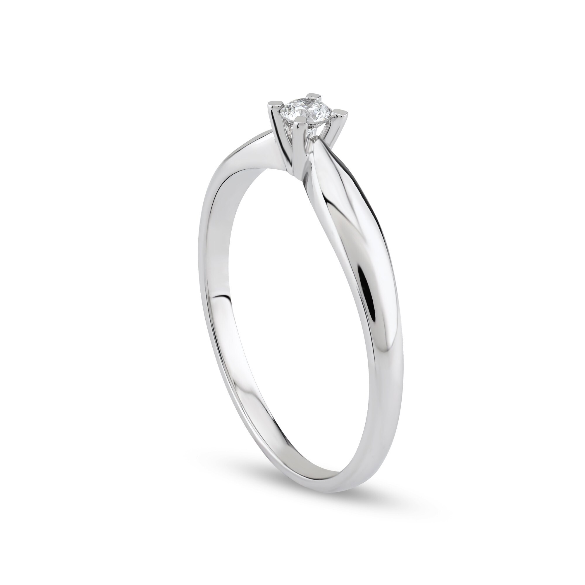 Inel din aur, Blue Diamond, diamant 0.09, H, SI1