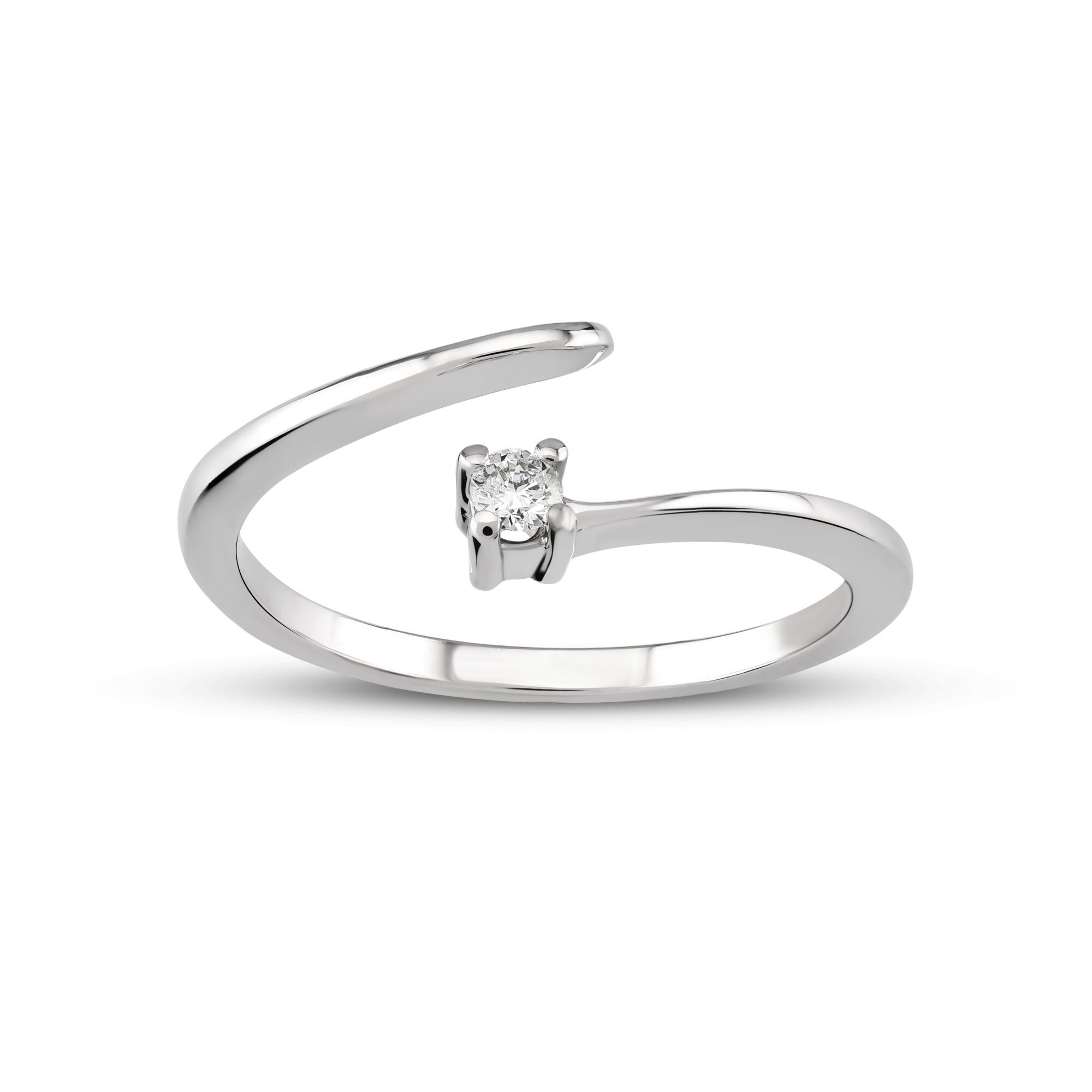 Inel din aur, Blue Diamond, diamant 0.05, H, SI1