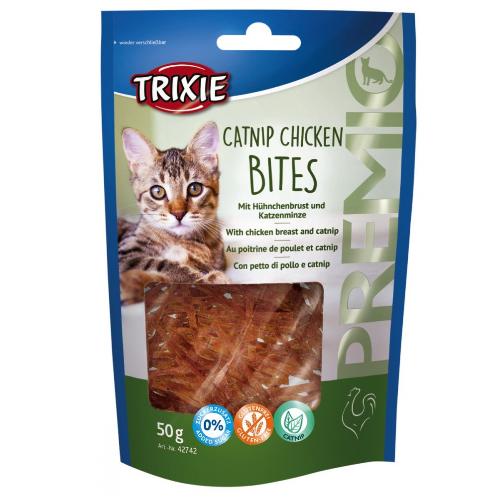 Recompensa Trixie Pentru Pisica Cu Pui Si Catnip 50 g 42742
