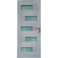 usa interior din mdf cu toc inclus novo doors y05g lux  dimensiune 200x80 centimetri geam sablat cadru din lemn masiv din rasinoase balamale si clanta incluse toc reglabil de 10 centimetri plinta pe ambele parti gri imagen 48_0_
0