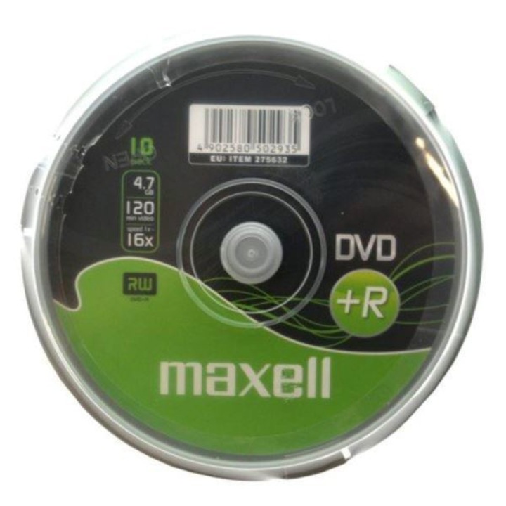 Maxell 275632.40.TW DVD+R lemez, 4,7 Gb, 16X, 10 db
