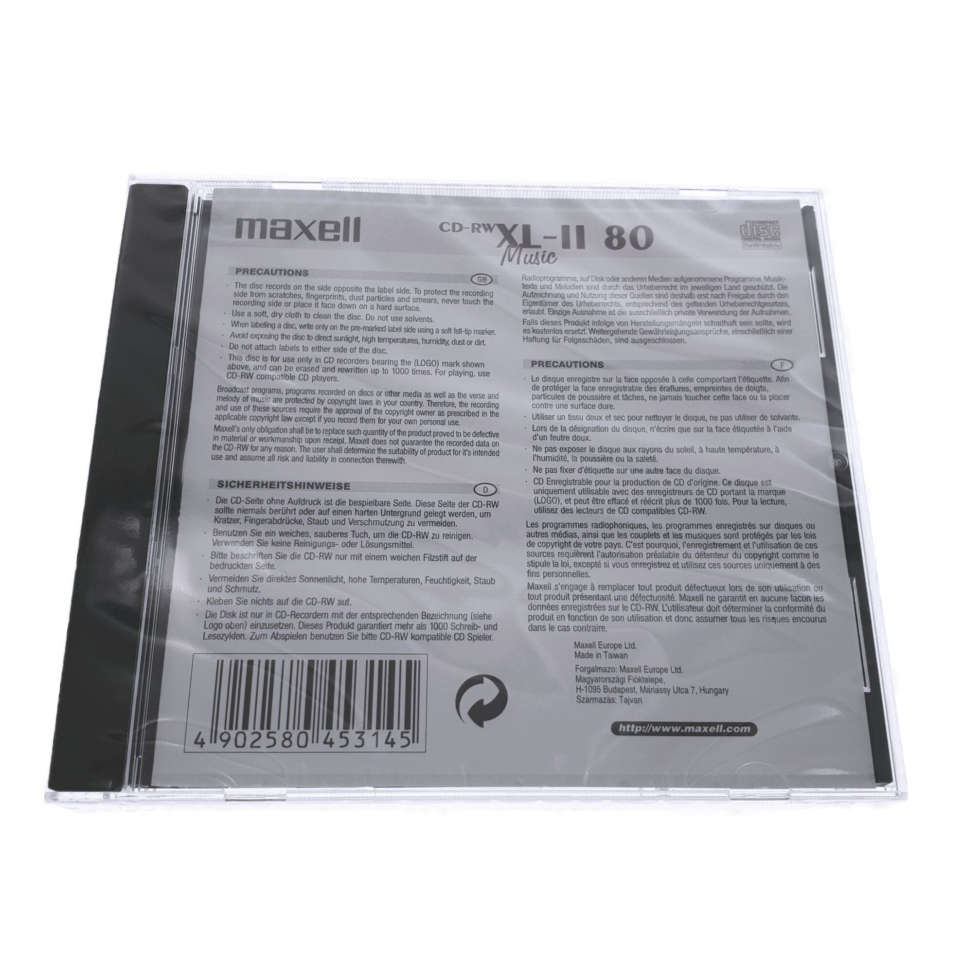 CD-RW Audio Reinscriptibil, 80min, Maxell MUSIC XL-II
