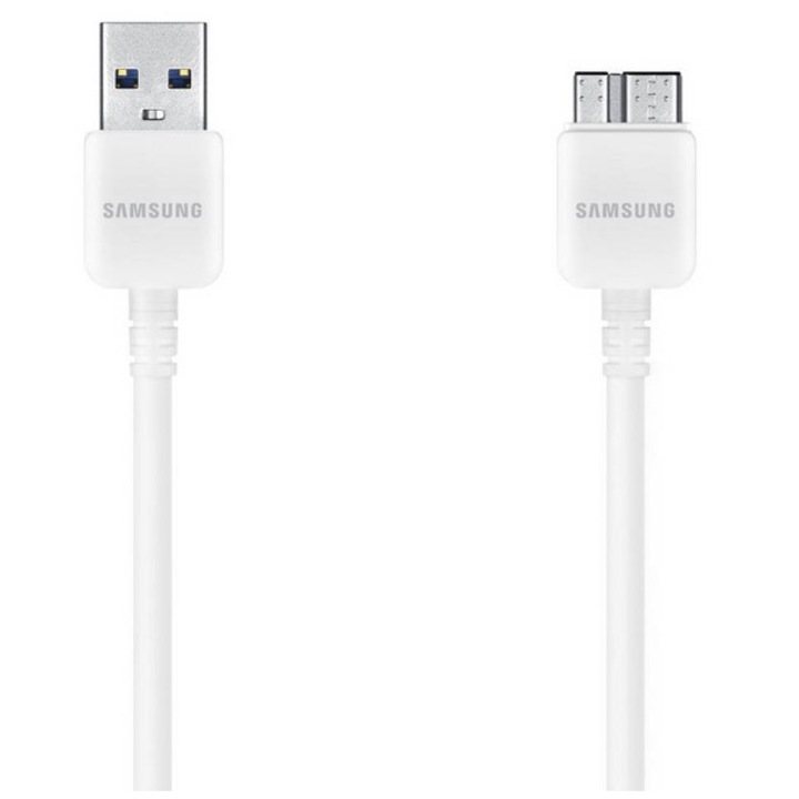 Кабел Samsung MicroUSB v3.0 DataCable ET-DQ10Y0WE за Samsung Galaxy S5, Samsung Galaxy S5 Neo, Galaxy Note 3, 100 См. / Бял Bulk