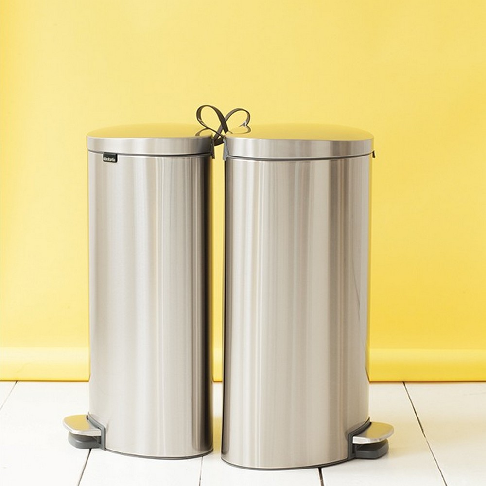 Cos gunoi inox Silent Flatback 40 l Brabantia