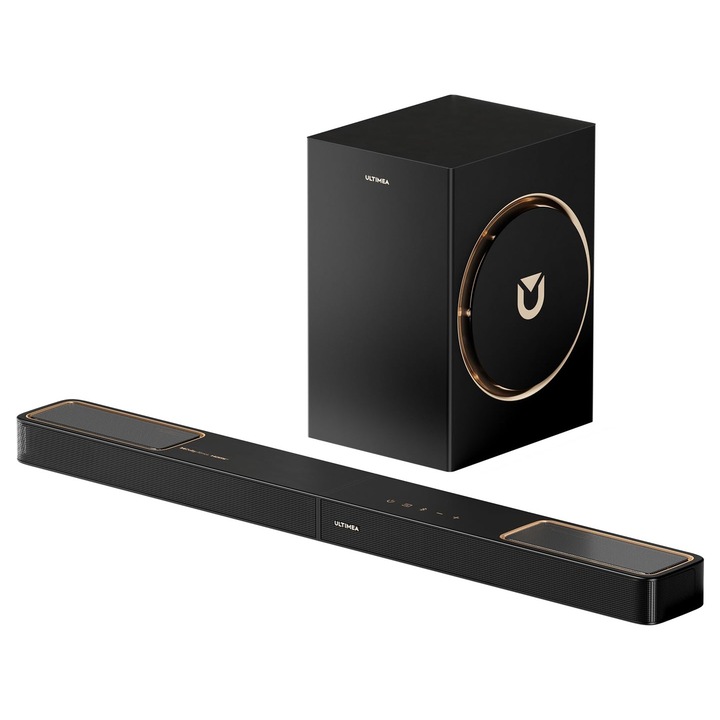 Soundbar Corenia QRE-5040466 3.1.2ch Dolby Atmos, 360 W, subwoofer 6,5 inch, Bluetooth 5.4, HDMI eARC, negru, 80 cm