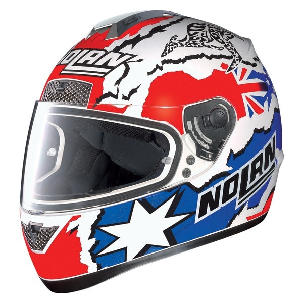 Casca moto Nolan - N63 Gemini Replica Stoner - Metal White 060 XL