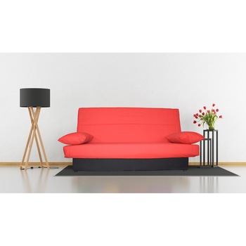 Canapea extensibila Click-Clack Best Sleep, lada depozitare, husa bumbac, Rosu, 190 x 87 x 91 cm Canapea extensibila Click-Clack Best Sleep, lada depozitare, husa bumbac, Rosu, 190 x 87 x 91 cm