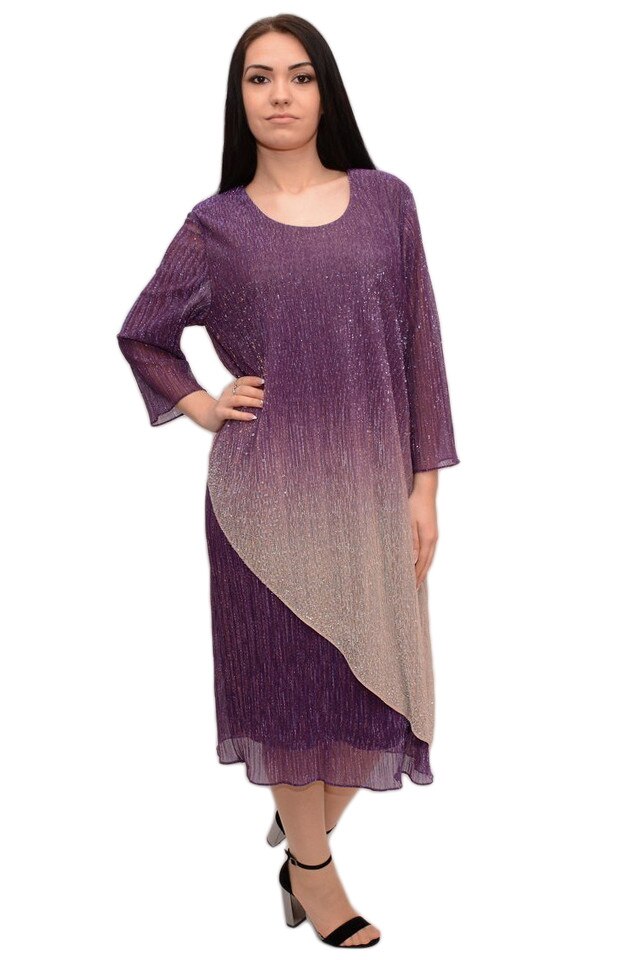 Rochie trendy de dama, in degrade, aspect lucios , D&J Exclusive, Mov