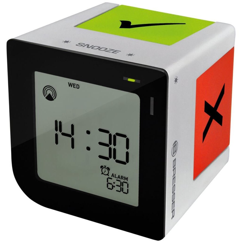 Ceas cu alarma Bresser Optics FLIPME Negru - Argintiu