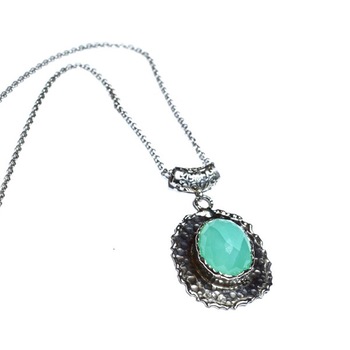 Colier argint 925 cu CALCEDONIE naturala Colier argint 925 cu CALCEDONIE naturala