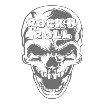 Sticker Decorativ - SMAER - Craniu/Skull - Rock'n Roll - 120cm x 80cm - Gri Sticker Decorativ - SMAER - Craniu/Skull - Rock'n Roll - 120cm x 80cm - Gri