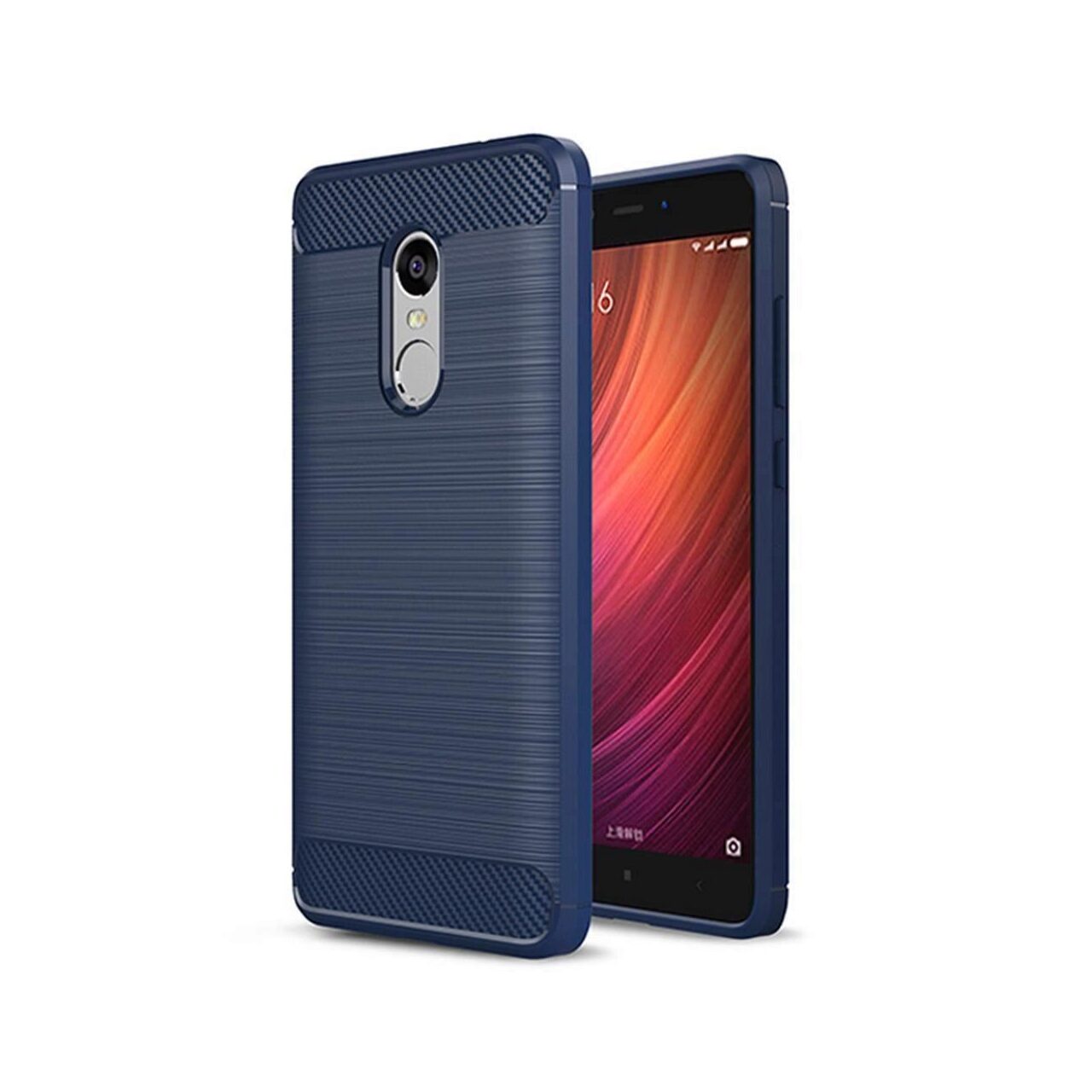 Husa Xiaomi Redmi Note 4,4X (MediaTek si SnapDragon) - iberry Carbon Albastru