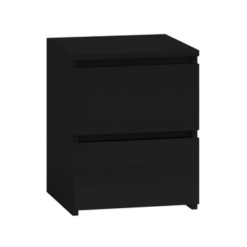 Noptiera cu 2 sertare, model Malwa M2, culoare negru mat Noptiera cu 2 sertare, model Malwa M2, culoare negru mat
