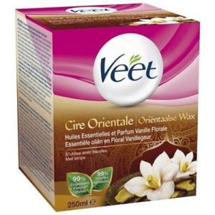 Комплект за епилация с кола маска Veet Hot Wax Vanilla ,250 мл