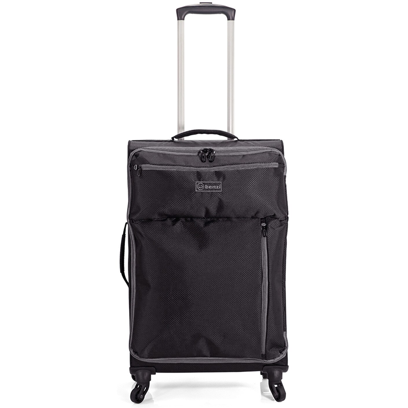 Troler Mediu Extensibil 4 Roti BENZI BZ 5187 - 65 cm Negru/Gri