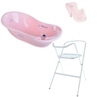 set cadita little bunnies 102cm cu suport metalic si suport anatomic roz imagen 38_0_
0