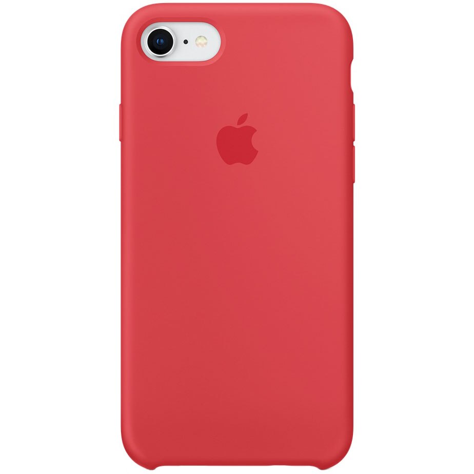 Husa de protectie Apple pentru iPhone 8 / iPhone 7, Silicon, Red Raspberry