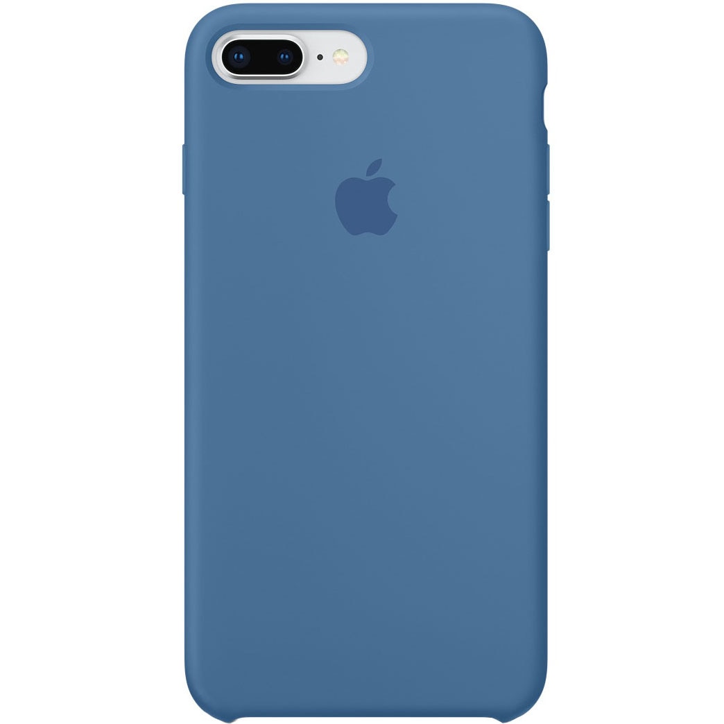 Husa de protectie Apple pentru iPhone 8 Plus / iPhone 7 Plus, Silicon, Denim Blue
