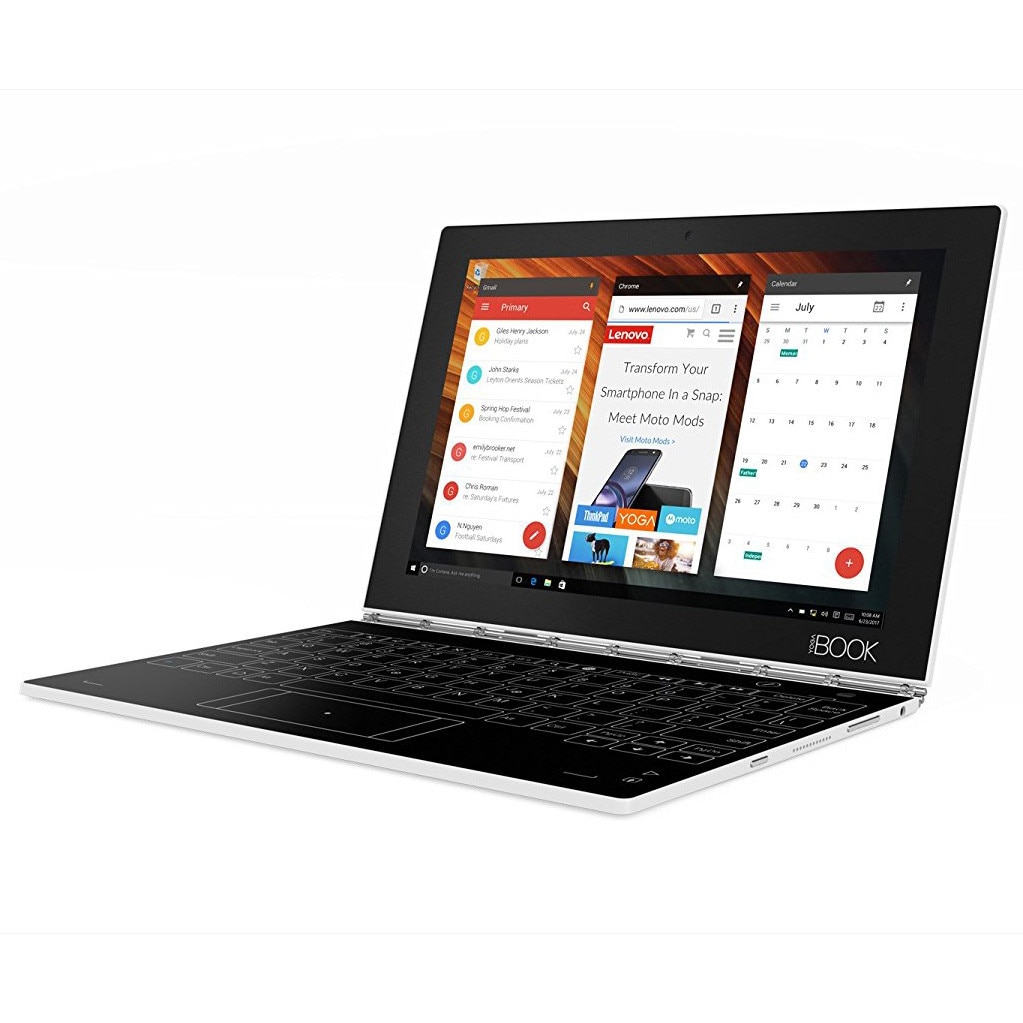 Tableta LENOVO Yoga Book LTE 4G (YB1-X91L), Windows 10 Pro, 128GB, ecran Full-HD 10.1" + PAD Creativ, Intel Quad-Core 2.4Ghz, GPS, camera 8 mpx ...