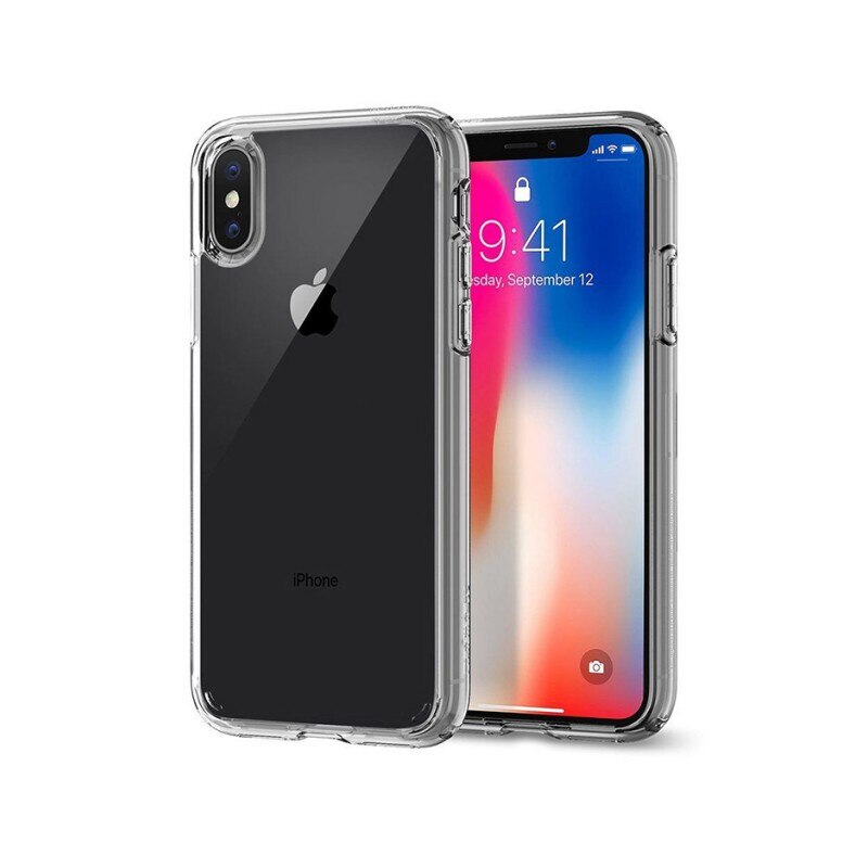 Husa Originala Spigen Ultra Hybrid iPhone X, iPhone 10 Crystal Clear Transparenta