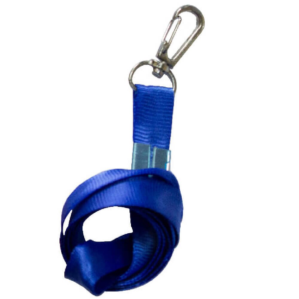 Snur textil pentru ecuson, cu carabina, 100 buc/set, albastru