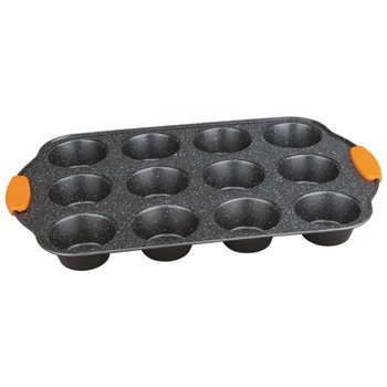Tava pentru cuptor 12 briose 41x26 cm cu manere din silicon Granit Diamond Line Berlinger Haus BH 1138 Tava pentru cuptor 12 briose 41x26 cm cu manere din silicon Granit Diamond Line Berlinger Haus BH 1138