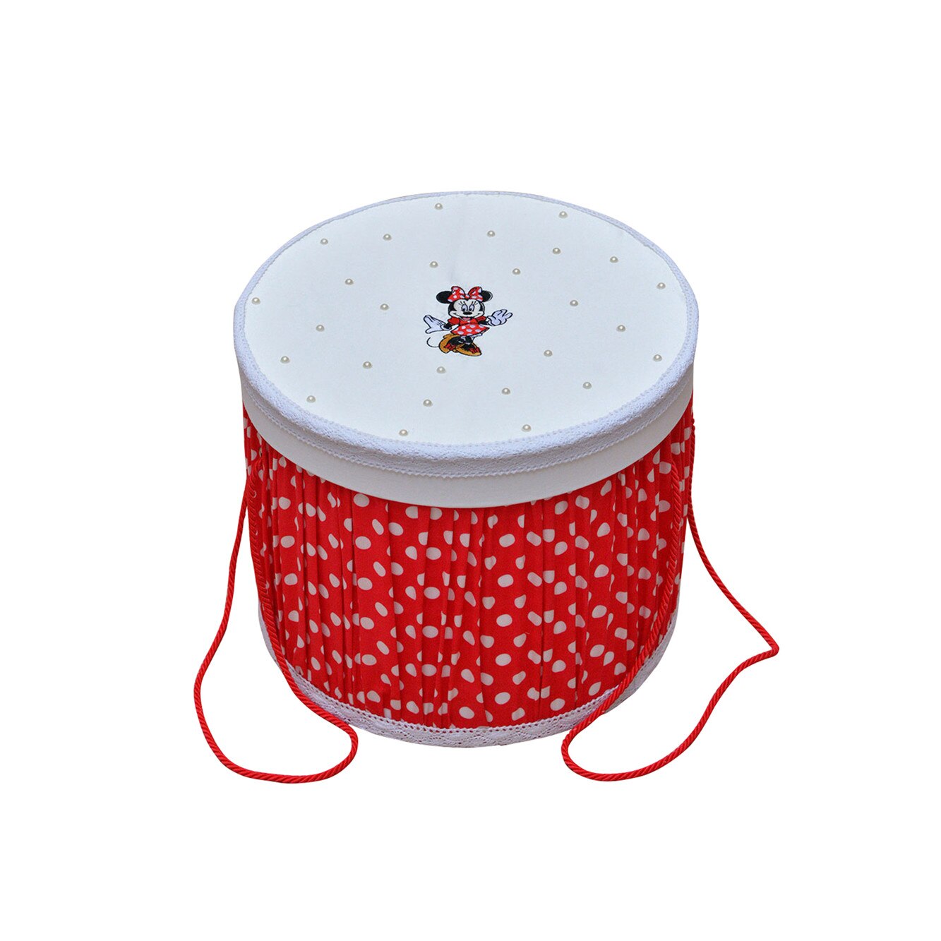 Cutie brodata pentru trusou de biserica, Minnie rosu