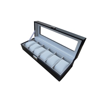 Cutie depozitare si organizare pentru 6 ceasuri piele ecologica premium Cutie depozitare si organizare pentru 6 ceasuri piele ecologica premium