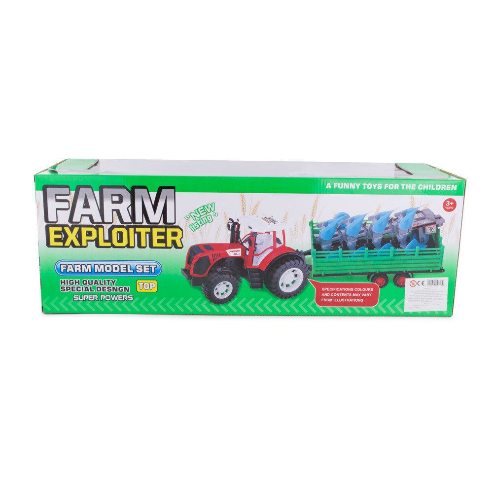 Tractoras cu remorca FARM EXPLOITER, rosu - eMAG.ro