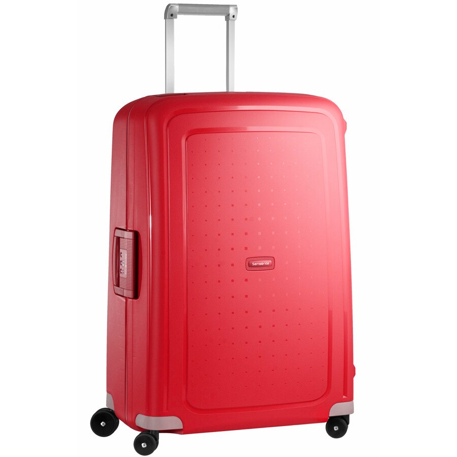 Troller Samsonite S'Cure Spinner, Crimson Red, 4 roti, 81 cm