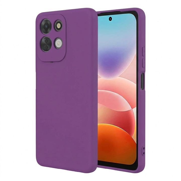 Husa pentru Xiaomi Redmi 17 4G / Redmi 17 5G Daden® Silicon SoftFlex, Ultra Slim, Protectie sporita, Interior de microfibra, Mov inchis