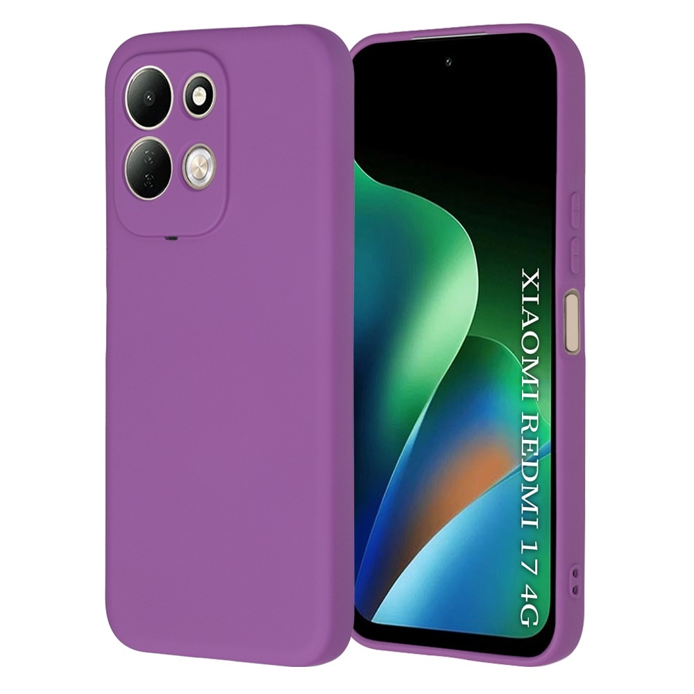 Husa pentru Xiaomi Redmi 17 4G / Redmi 17 5G Daden® Silicon SoftFlex, Ultra Slim, Protectie sporita, Interior de microfibra, Mov inchis