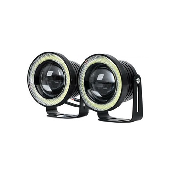 Set 2 Proiectoare cu Lupa LED Angel Eyes 64mm Set 2 Proiectoare cu Lupa LED Angel Eyes 64mm