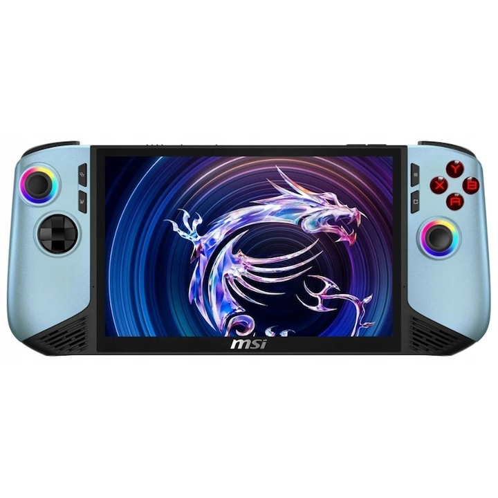 Consola MSI Claw 8 AI+ A2VM Intel Ultra 7 258V 2.2GHz, 32GB DDR5, 1TB SSD, Intel Arc 140V Graphics Glacier Blue Edition Albastru